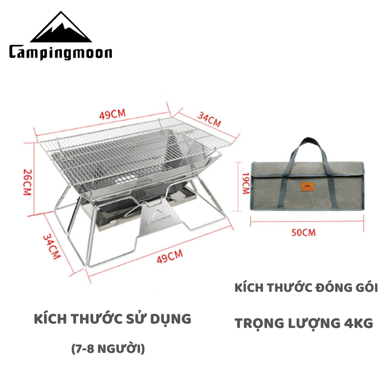 BẾP NƯỚNG DÃ NGOẠI CAMPINGMOON MT-3 ( 7-8 NGƯỜI )