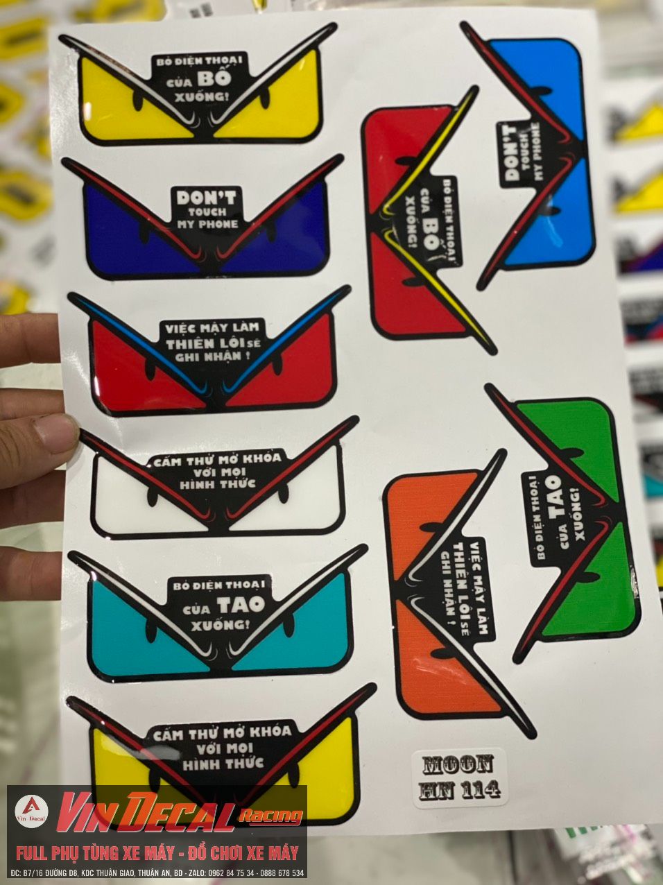 Mẩu mới Bộ tem nổi fendi 7 màu mã HN114