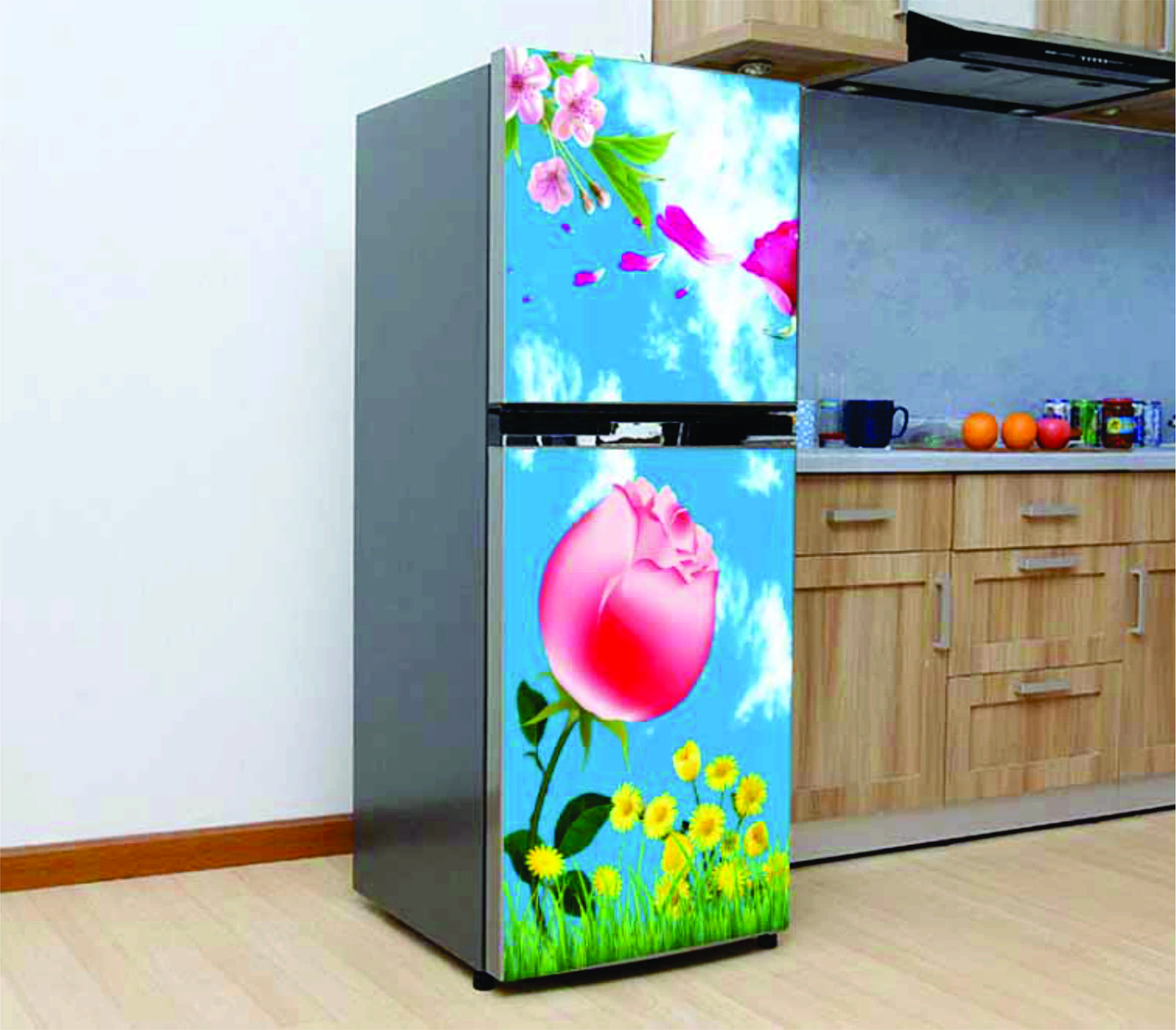 [HCM]Decal dán Cửa Tủ Lạnh chống thấm cao cấp