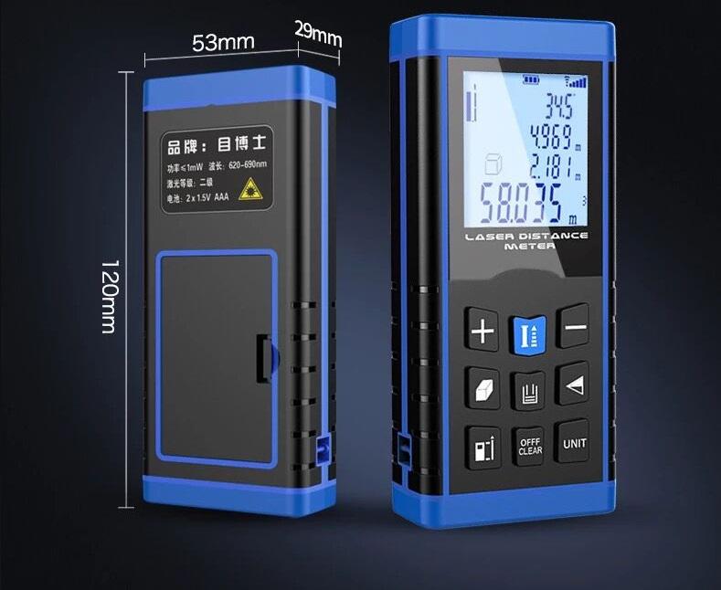 Thước điện tử, Máy đo khoảng cách bằng tia Laser Vi-60m, Thương hiệu VCHON, Chính xác tuyệt đối.