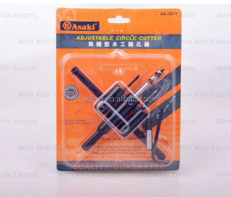 Mũi khoét lỗ tròn Asaki AK-3678,mũi khoan khoét lỗ gỗ,bộ khoét lỗ thạch cao,bộ mũi khoét đa năng,bộ mũi khoan khoét thạch cao và gỗ,bộ khoan khoét lỗ thùng loa,lỗ đèn thạch cao,mũi khoét lỗ thạch cao tăng đưa