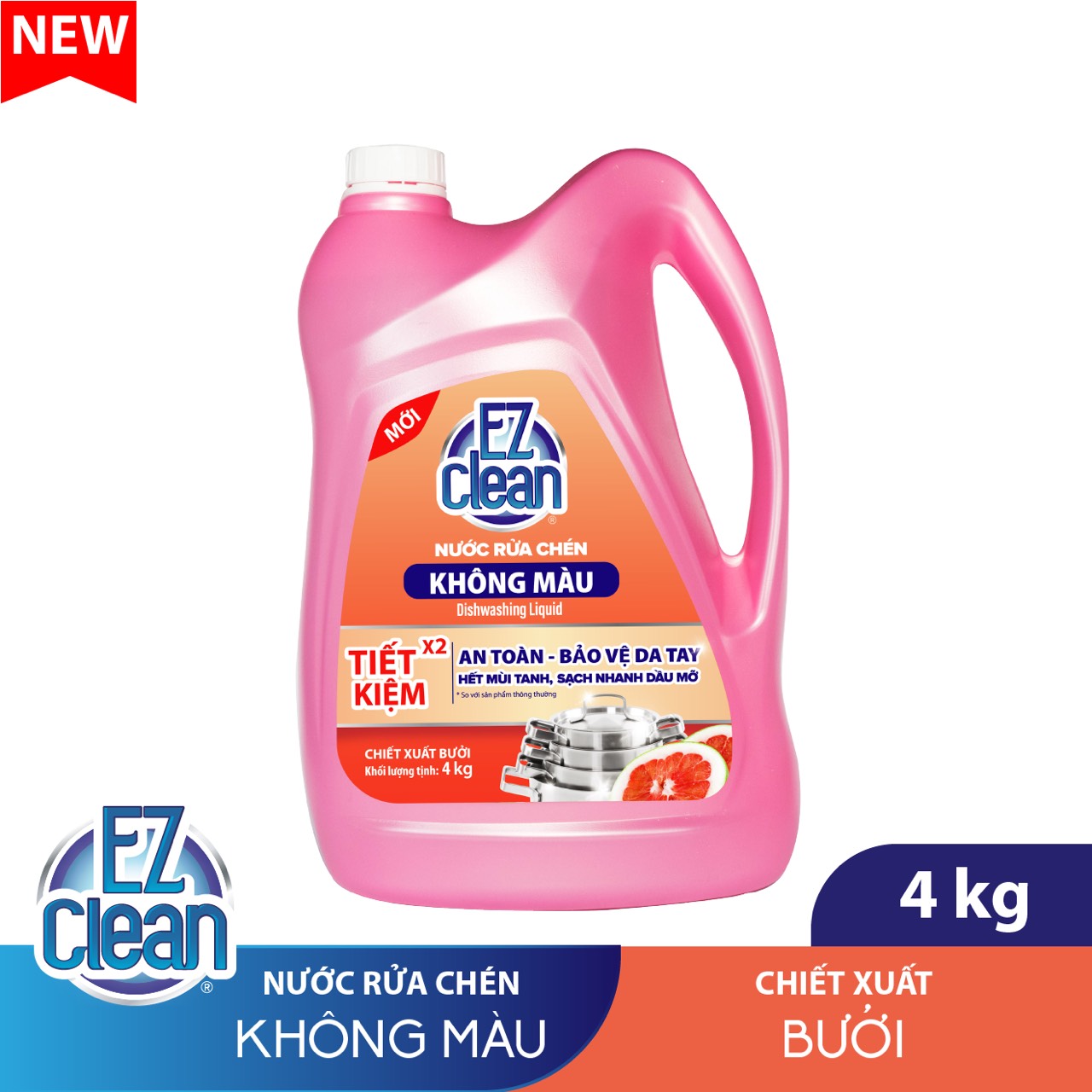 [HCM]Nước Rửa Chén Bát KHÔNG MÀU EZ CLEAN