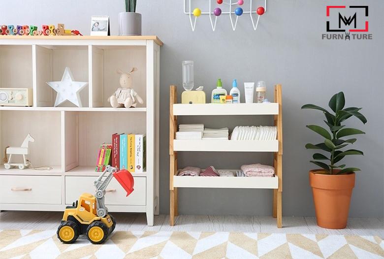 KỆ GỖ ĐA NĂNG - COMBO 3 KỆ GỖ TRANG TRÍ FULL TRẮNG - A CASE