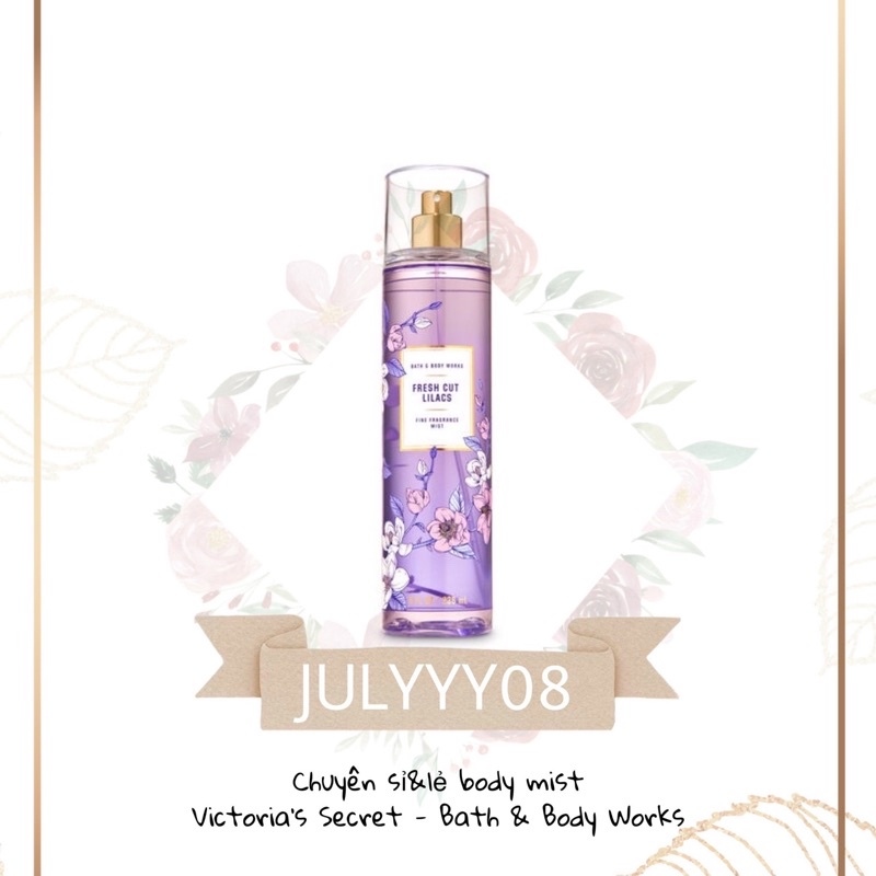 Xịt thơm fresh cut lilacs bath & body works 236ml +jɥƚÿ08+