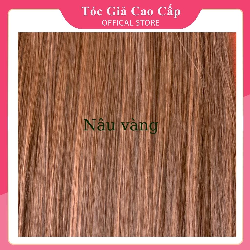 Tóc giả nữ nguyên đầu xoăn dợn lửng 40cm nhuộm màu đẹp kiểu hàn, tặng kèm lưới trùm tóc , c0304, tặng kèm lưới tóc