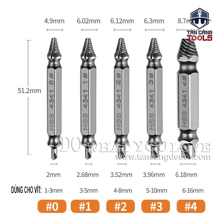 Bộ Mở Toét Đầu Vít Komax 0101
