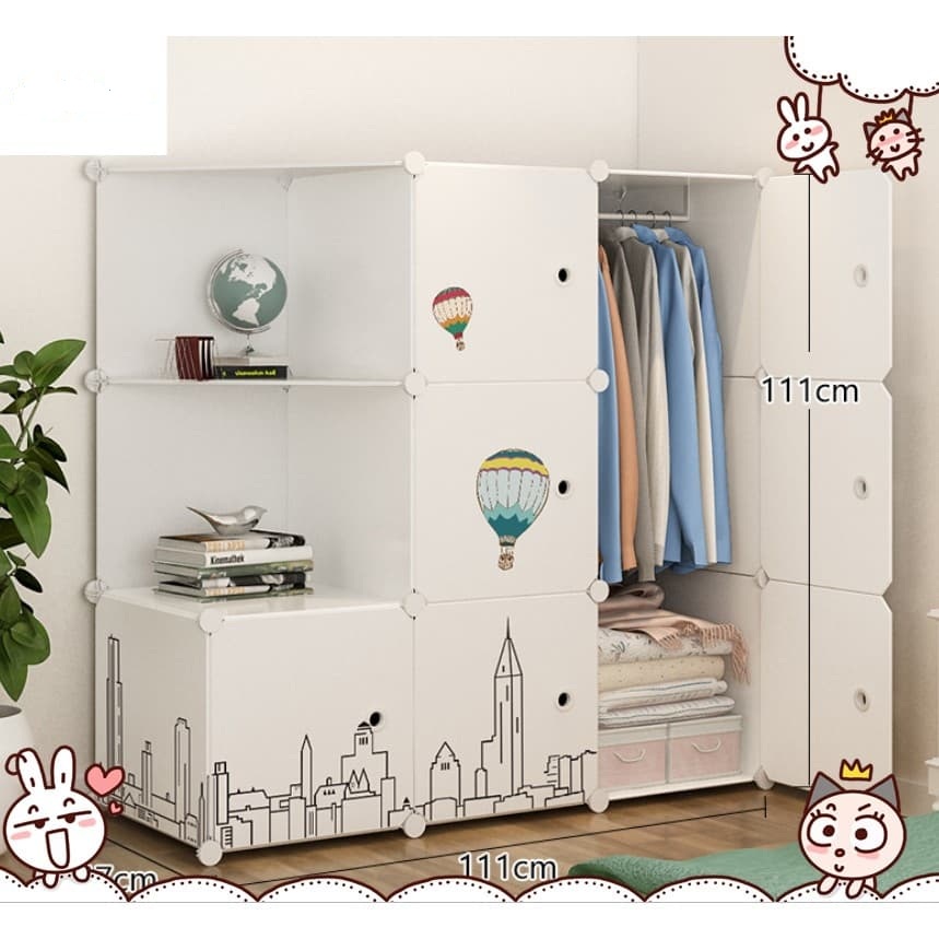 [HCM]Tủ nhựa ghép - 9 ô