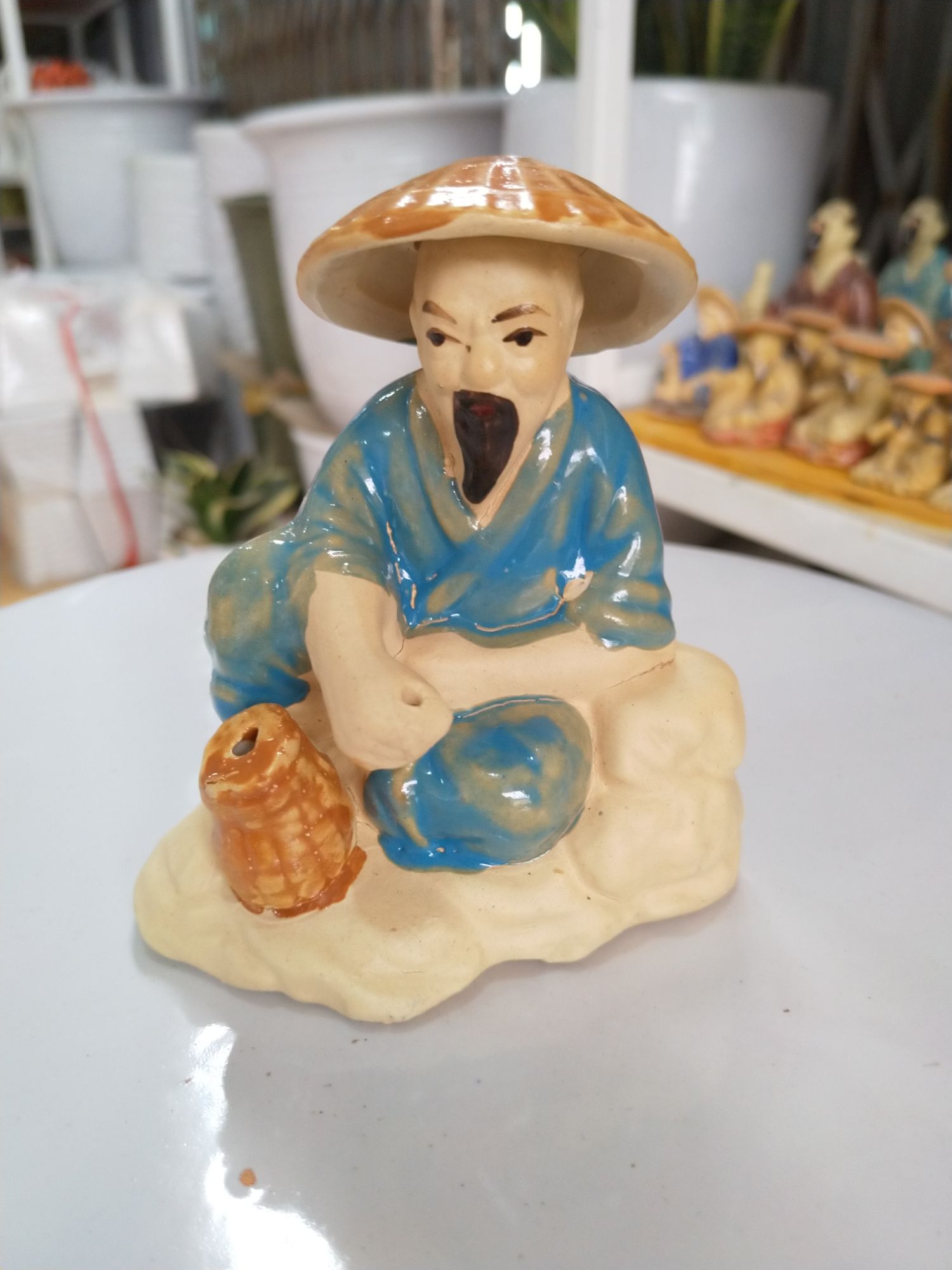 ÔNG CÂU CÁ CỠ TO GỐM SỨ BÁT TRÀNG