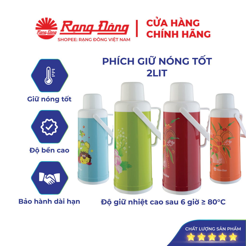 [Hcm]Rang Dong Rd 2035 N3-2L Hot Water Thermos