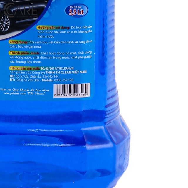 [Chính hãng] Nước rửa kính ô tô TH Clean can 2,5 lít
