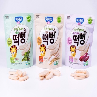 Bánh gạo hữu cơ không đường Ildong Ayimeal YumYum Ddeokbbeong Hàn Quốc cho thumbnail