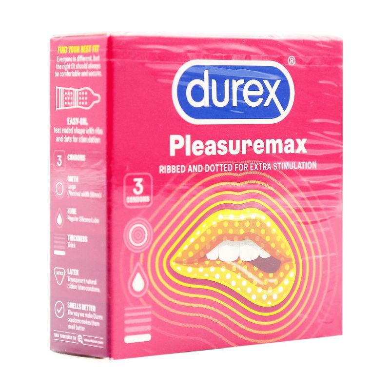 [SIÊU SALE] Bao cao su gai Durex Pleasuremax 3 bao