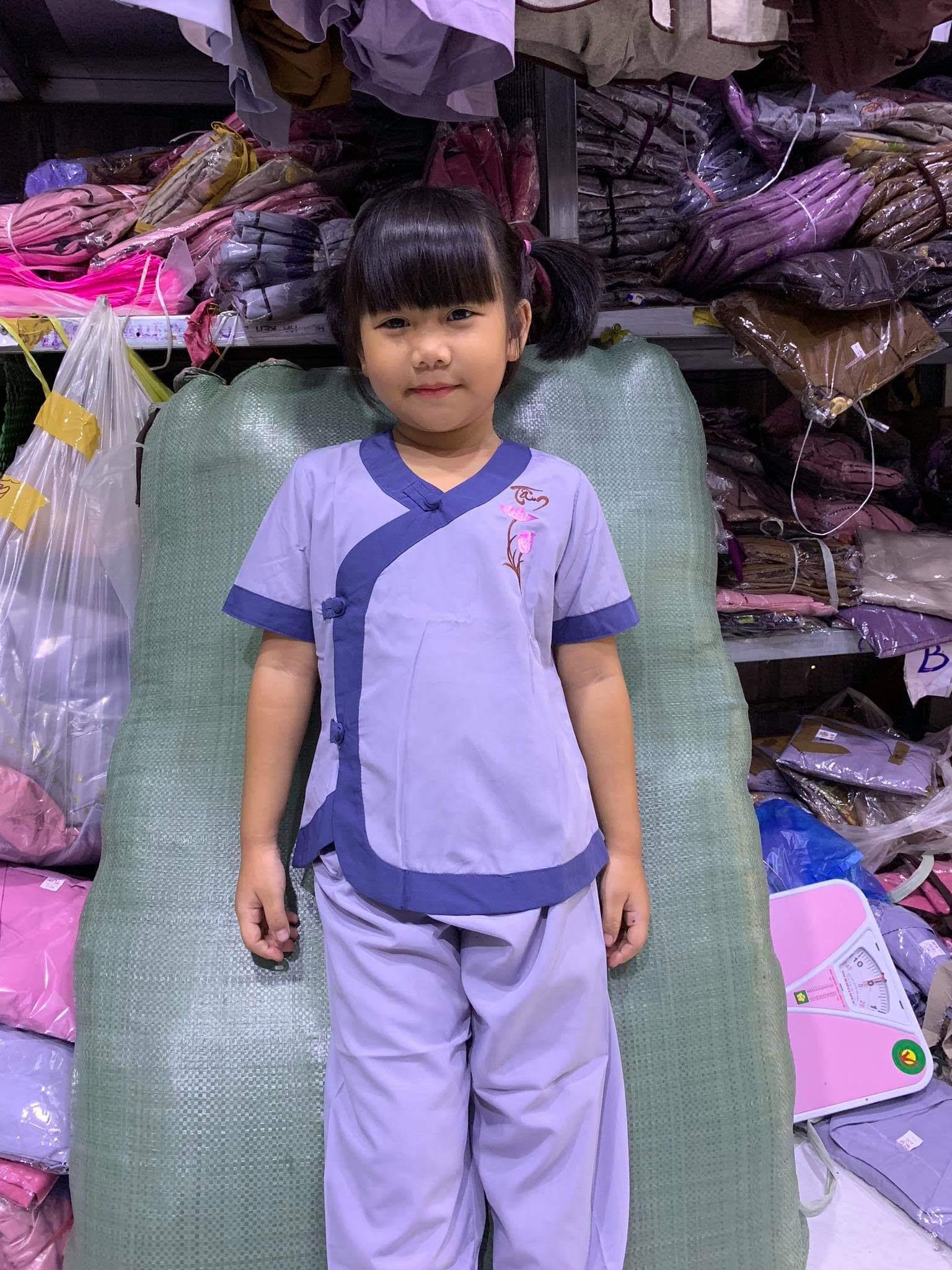[HCM]Đồ lam đi chùa bé gái Mẫu Tim phối