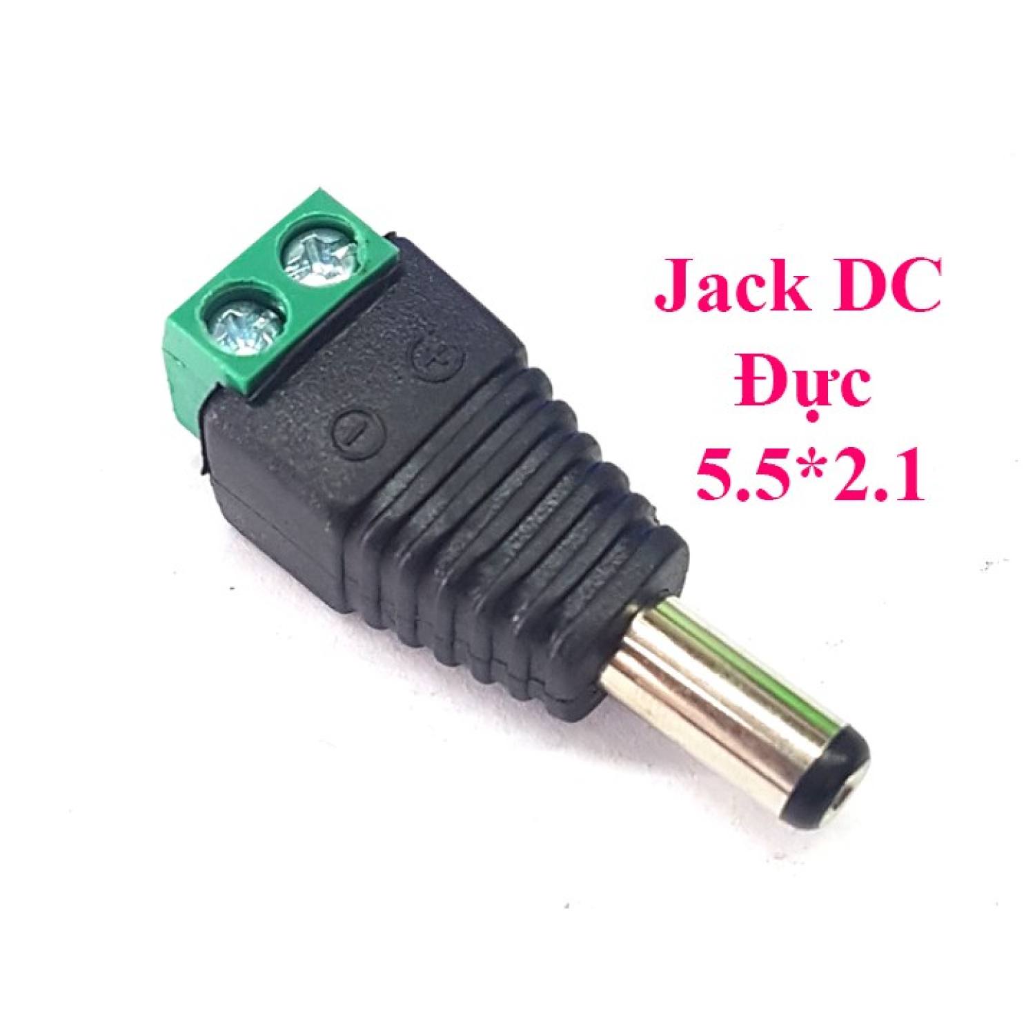 Jack nối nguồn DC đực 5.5x2.1 Domino