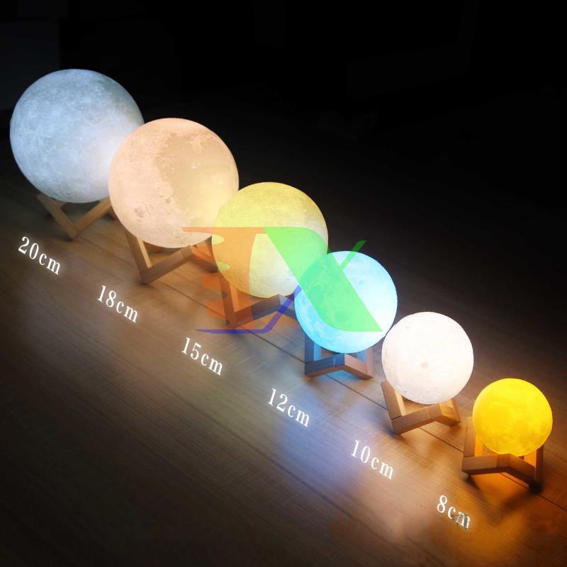 Nightlight Moon moon light 3D, Decoration lamp moon light 3D, 7 color