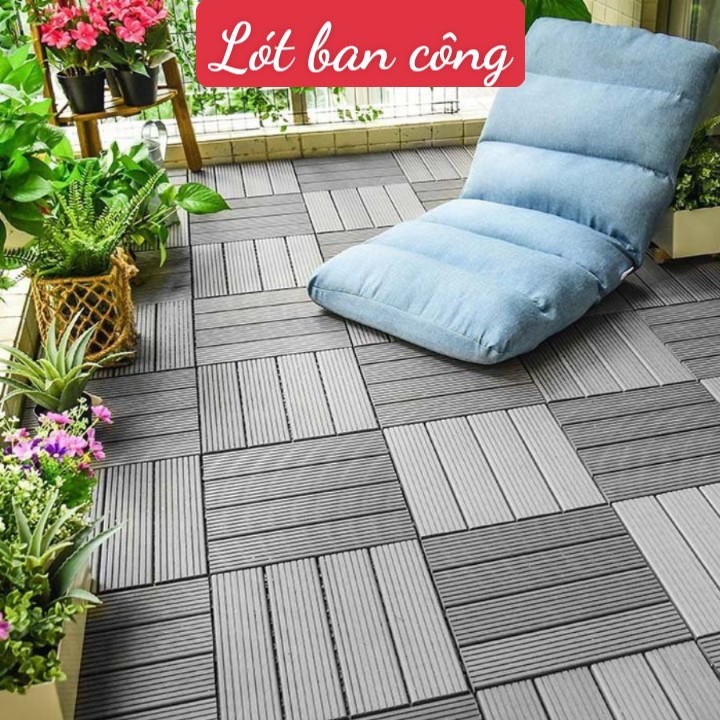 Tấm lót sàn PP.30x30x2cm, Vỉ Nhựa Lót Sàn Ban Công, HVNXK, Vỉ gỗ nhựa Composite lót sàn ngoài trời