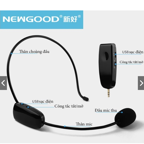 Micro trợ giảng không dây Newgood P11 chạy sóng UHF