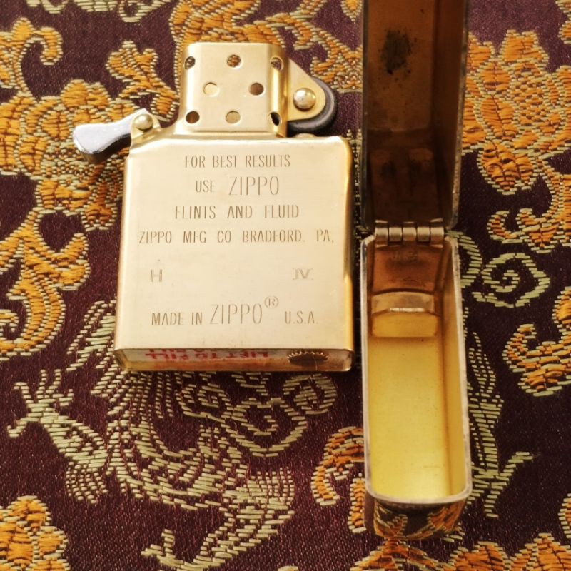 [HCM]Bật lửa Zippo đồng nguyên khối mẫu indian