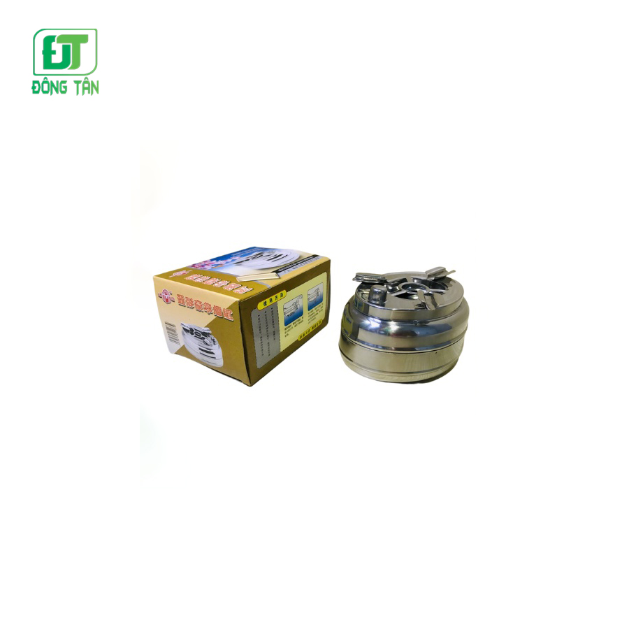 [HCM]Gạt Tàn Inox Cao Cấp Có Nút Đóng Mở
