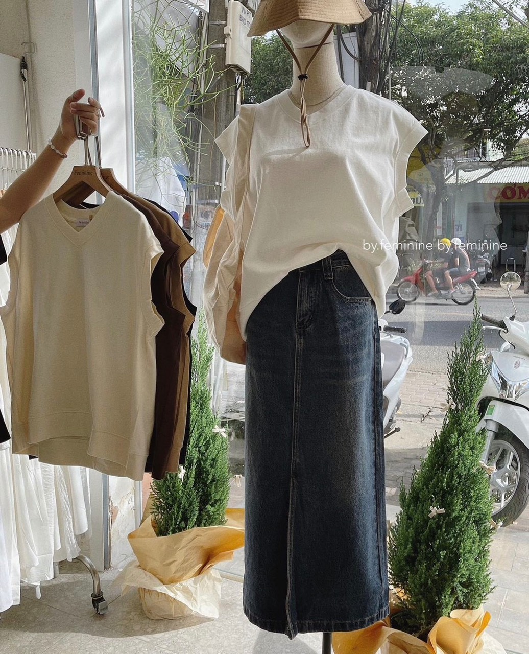 Áo thun pull oversize tay hến cổ tim AophongCOTIM963