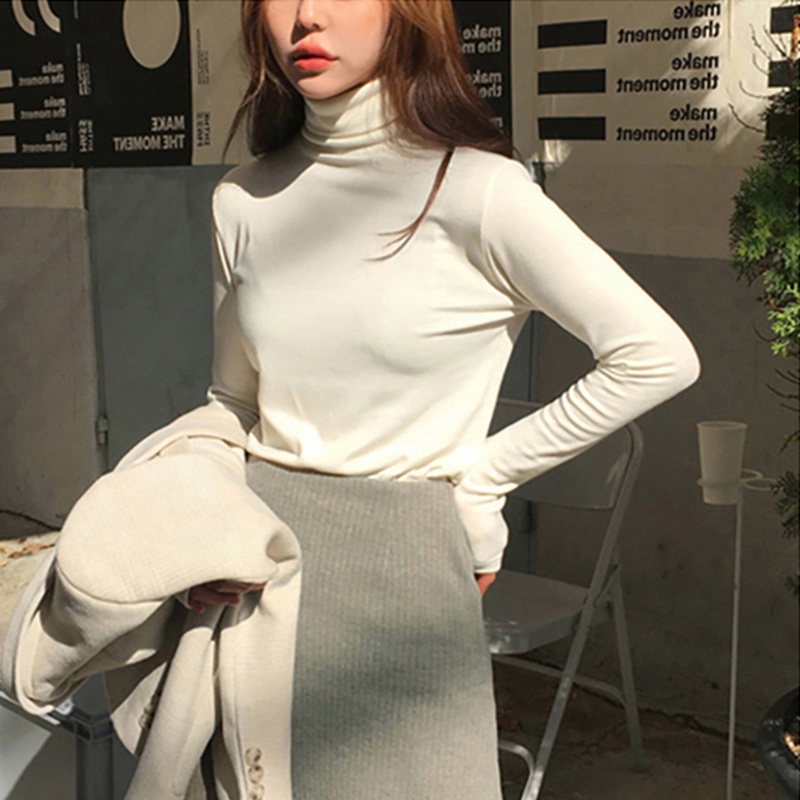 Áo cổ lọ nữ phong cách Hàn Quốc