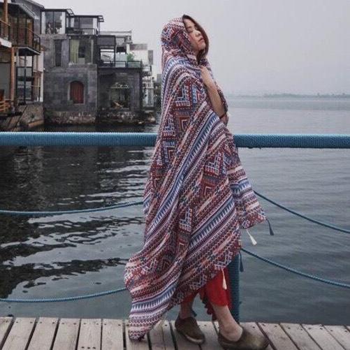 Khăn Choàng Thổ Cẩm Vintage Aztec