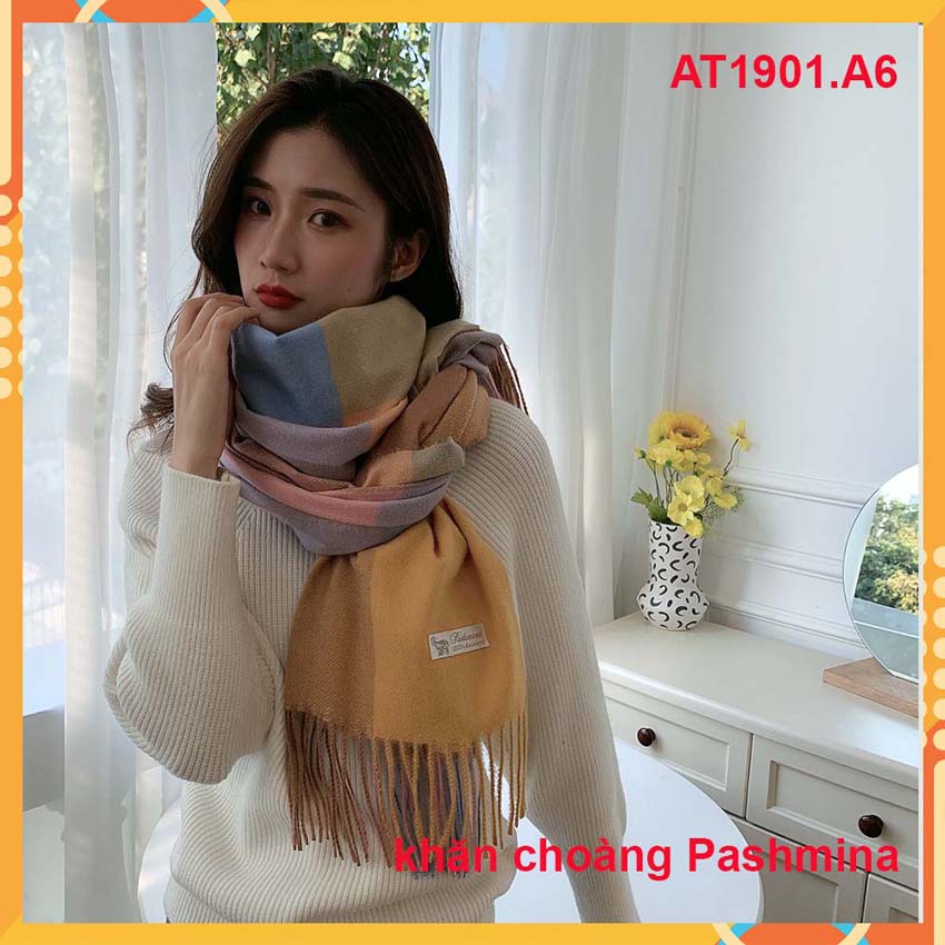 [HCM]Khăn choàng cổ nữ PASHMINA- Khăn choàng nữ cao cấp AT1901