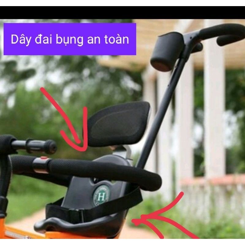 Xe đẩy 3 bánh cho bé có đai an toàn