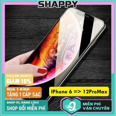 [Loại Xịn] Kính Cường Lực IPhone 10D Full Bóng 6/6Plus/7/8/7Plus/8Plus/X/XS/XR/XsMax/11Pro/11/11ProMax [Shappy Shop]