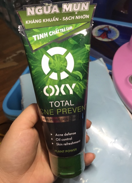 Sữa Rửa Mặt OXY 100G Mầu Xanh Lá
