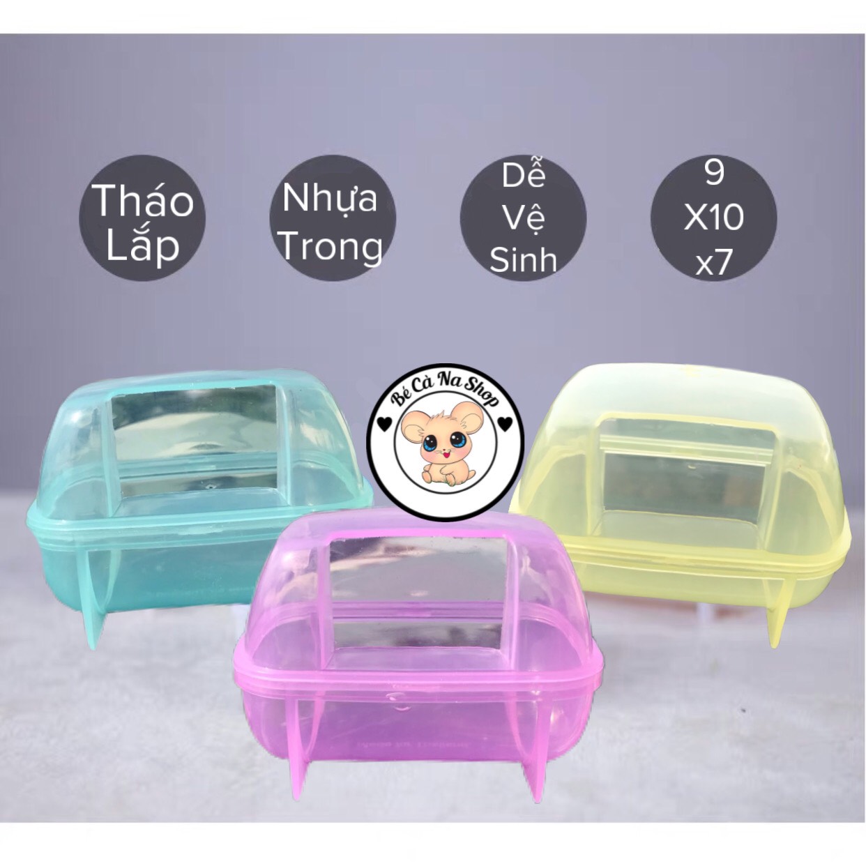 Nhà tắm size nhỏ cho hamster ( bé cà na)