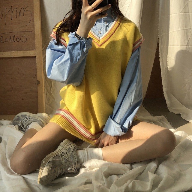 Áo len gile Hàn Quốc siêu hot