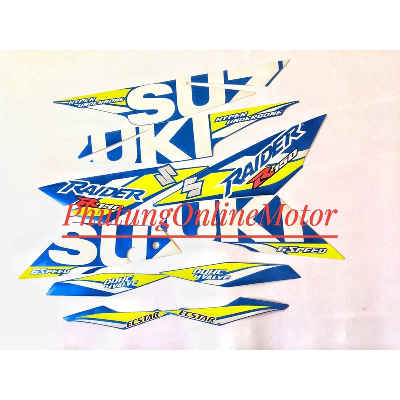 Tem suzuki Raider Fi Xanh Ecstar ( Hàng thanh lý chính hãng)