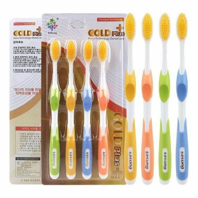 BỘ 4 BÀN CHẢI ĐÁNH RĂNG NANO LÔNG MỀM