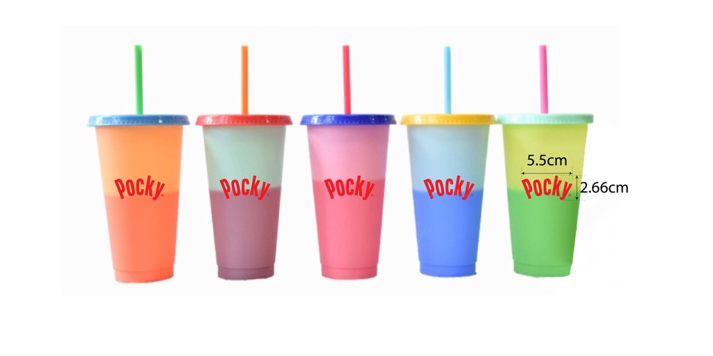 (1 ly màu bất kỳ) Ly Đổi Màu Pocky - màu bất kỳ