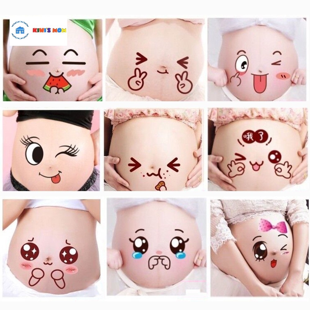 Hình dán bụng bầu dễ thương