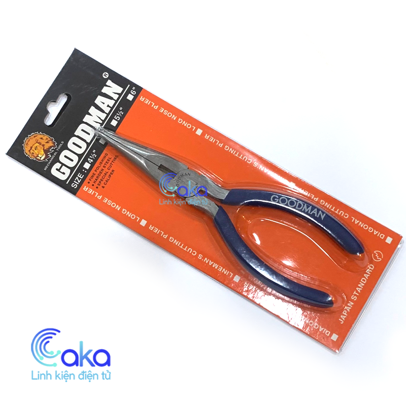 Kìm nhọn Goodman cán xanh japan 6inch