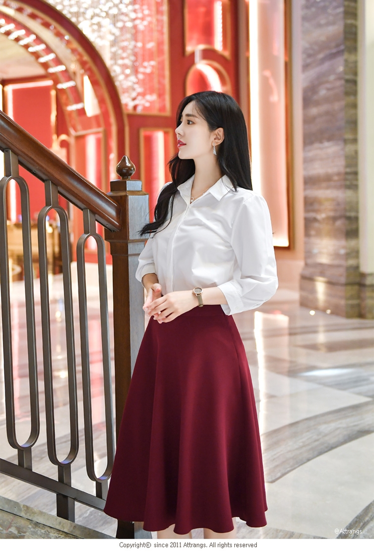 Chân váy xòe đỏ đô nữ tính CVD