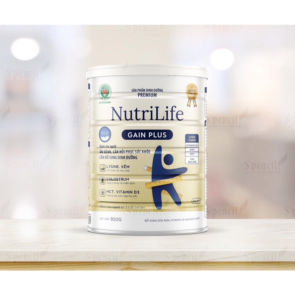 Sữa NutriLife Gain Plus - Bổ sung dinh dưỡng cho người mới ốm dậy