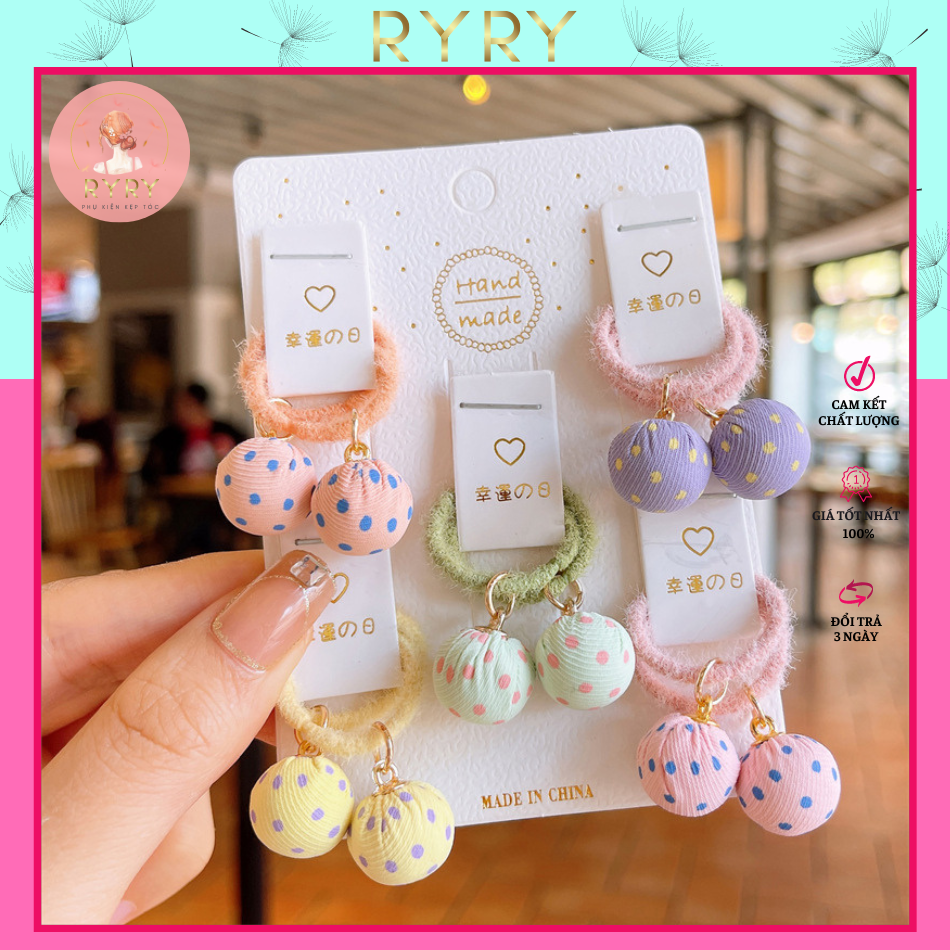 Set Vỉ 10 dây cột buộc tóc cho bé cute cực xinh