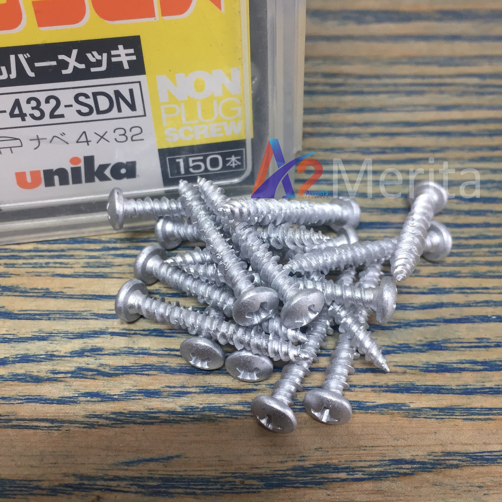 Vít bê tông 4mm đầu dù Unika P432 (Không cần tắc kê nhựa)