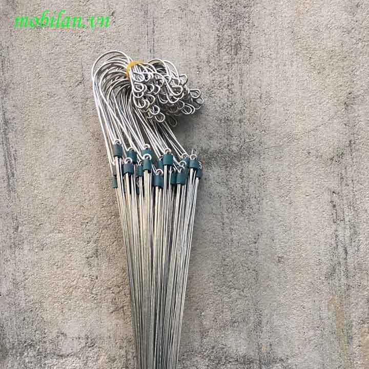 Móc kẽm treo lan dài 60cm(combo 25 cái)