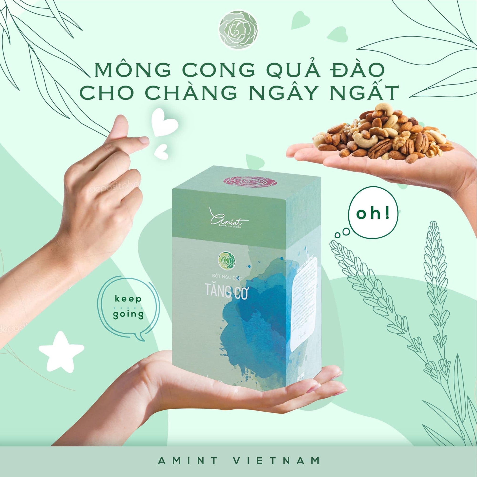 [HCM]Bột ngũ cốc tăng cơ Amint - Tăng Vòng 3 [Hàng Chuẩn]
