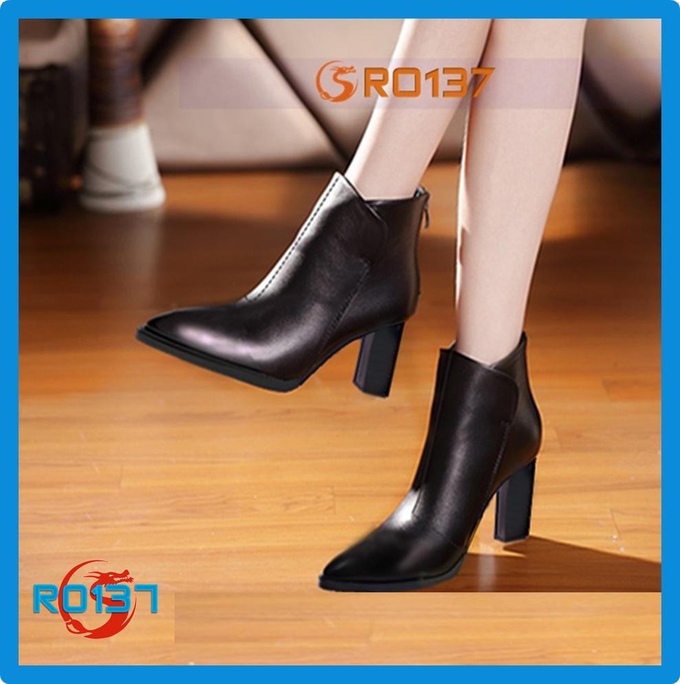 Giày boot bốt nữ đẹp Rosata sang trọng RO137
