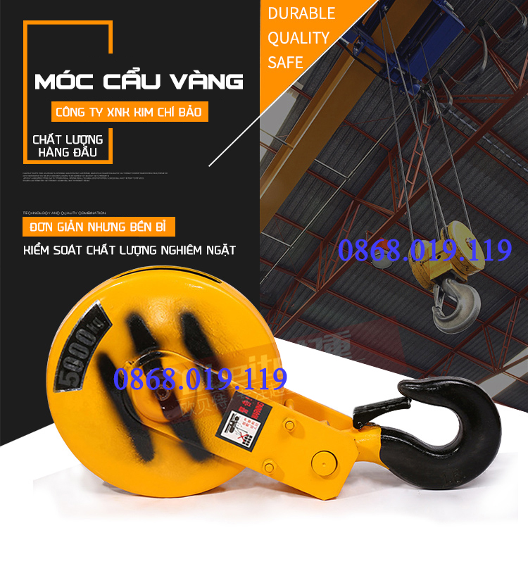 Móc cẩu vàng loại 5 tấn KCB