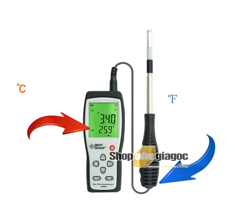 [HCM]Máy đo tốc độ lưu lượng nhiệt độ gió Smart Sensor AR866A