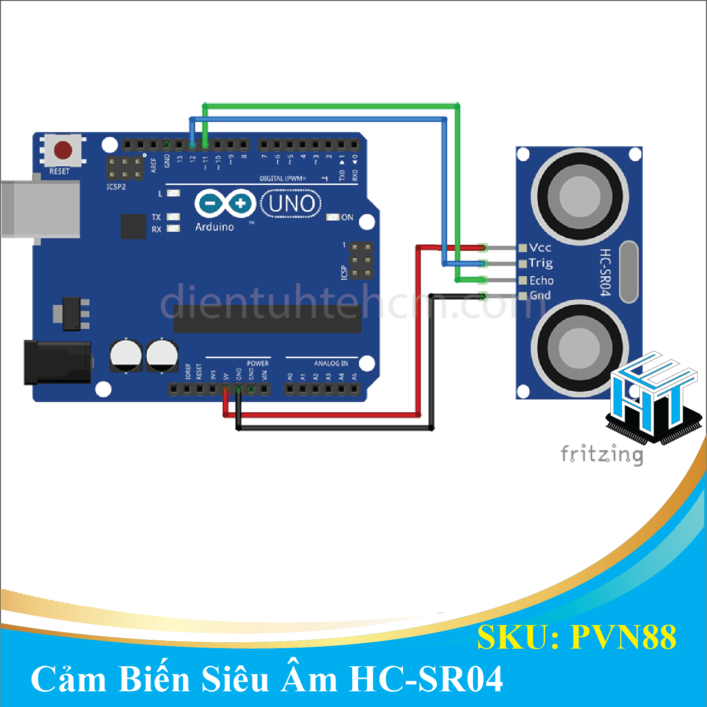 Cảm Biến Siêu Âm HC-SR04 Đo Khoảng Cách