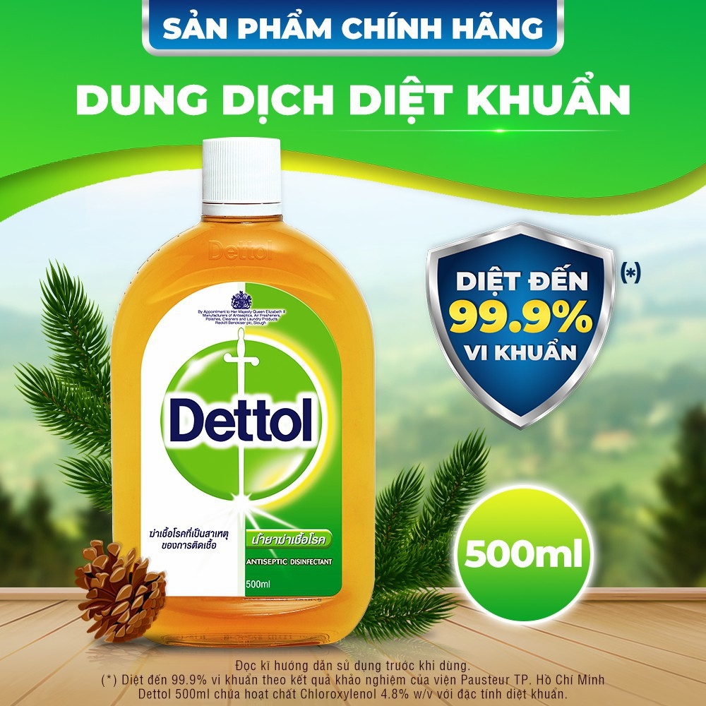 ☒  Dung dịch sát khuẩn Dettol 500ml