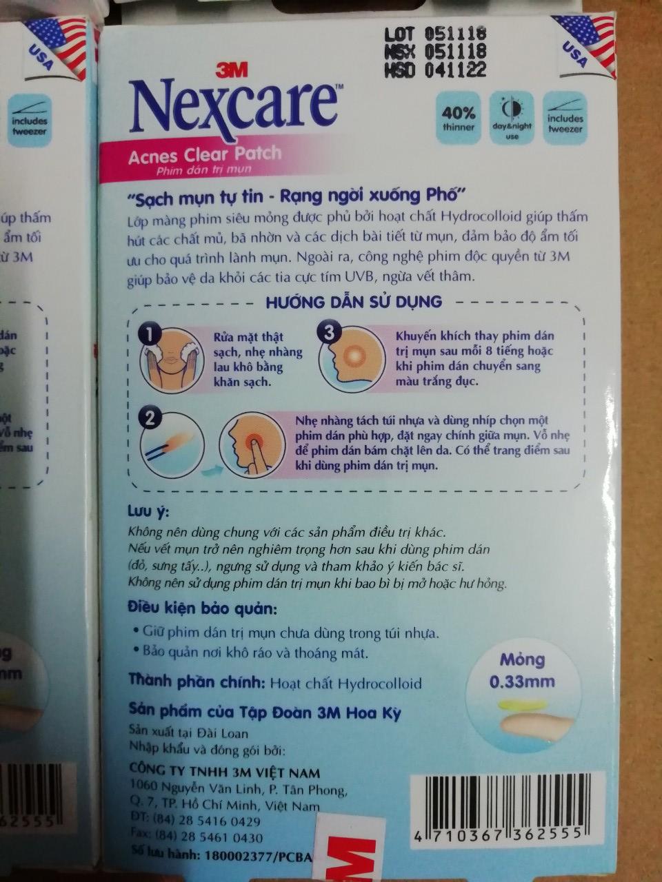 Miếng dán mụn nexcare