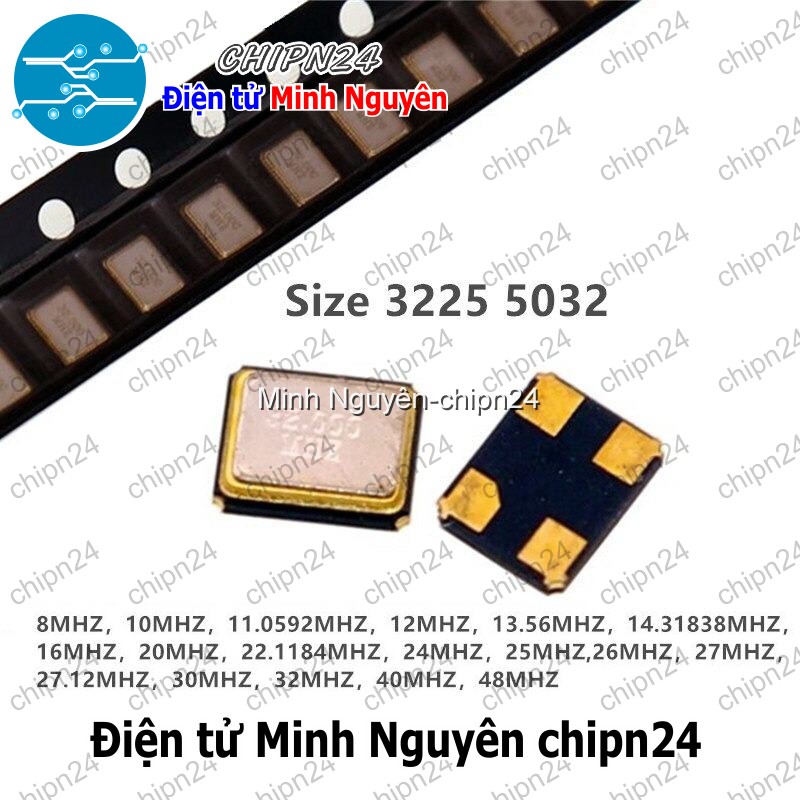 [3 con] (K355) Thạch anh Dán 3225 16M (4 chân 3.2x2.5mm 16MHz) - HH006058